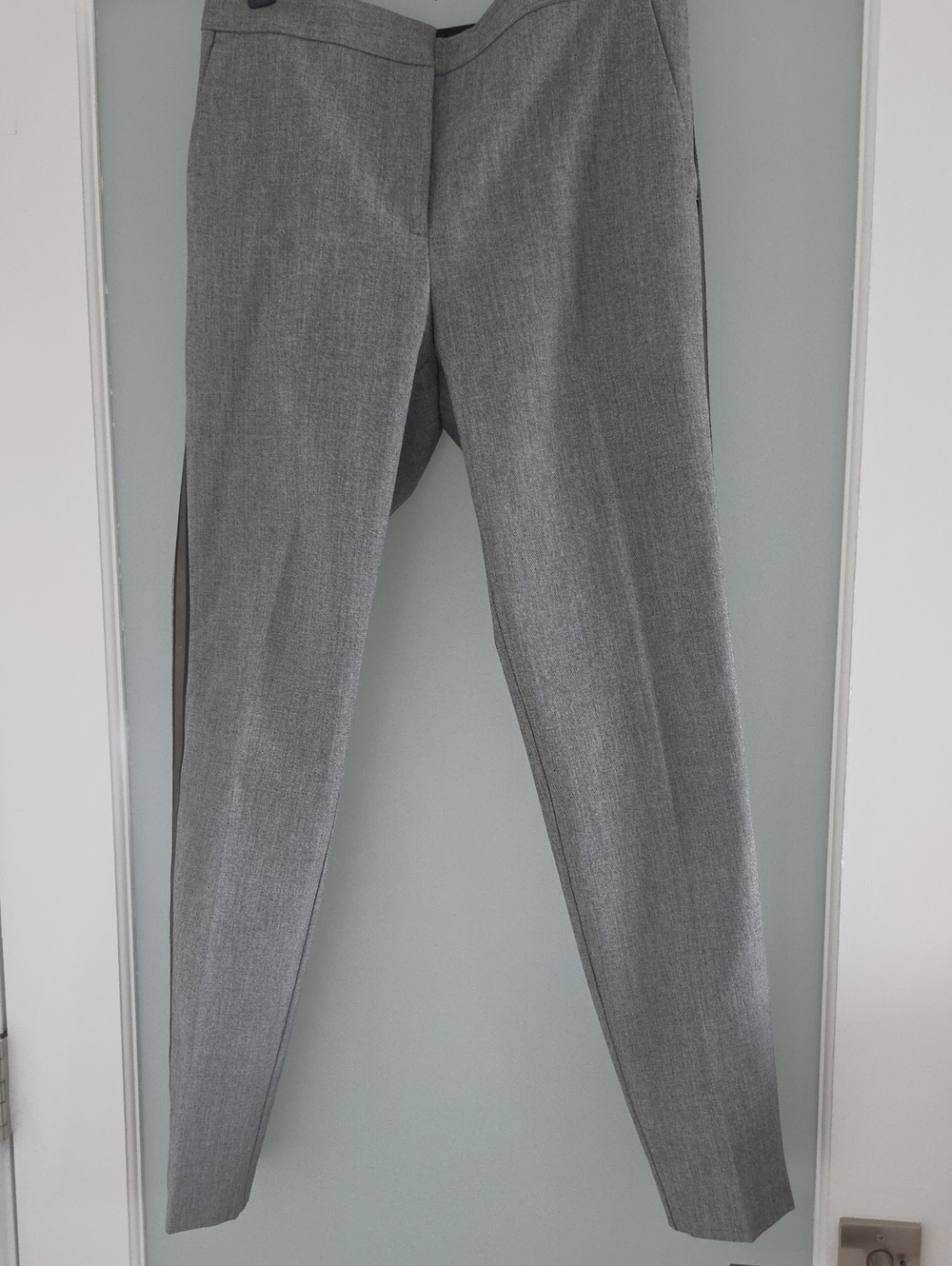 Zara Women's Medium Grey Slim Dress Pants With Side Stripe